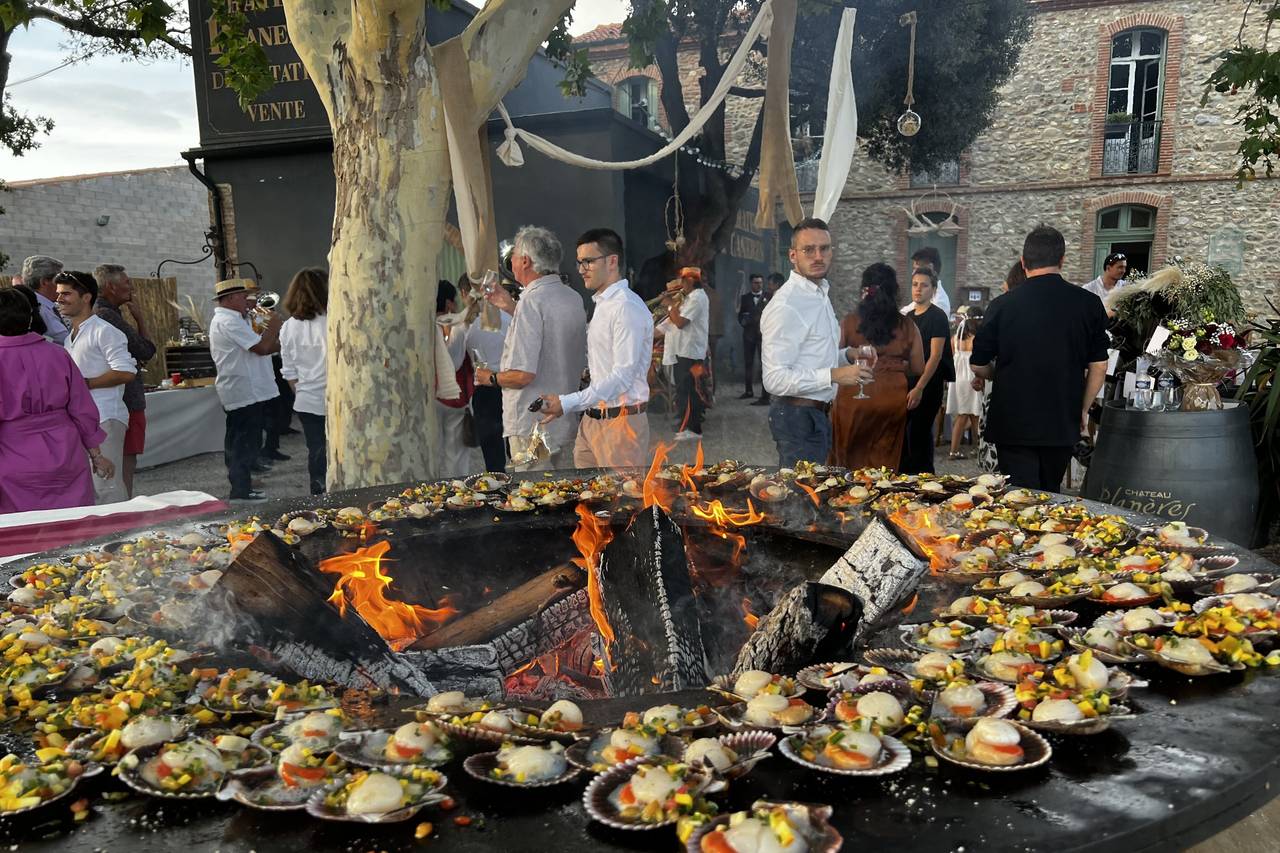 Saint-Jacques grillées lors d'un événement